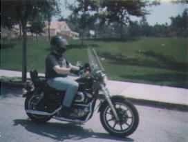 [Me on my Sportster at a park]